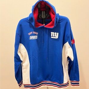 NFL Blue and White Hoodie with Red Logo